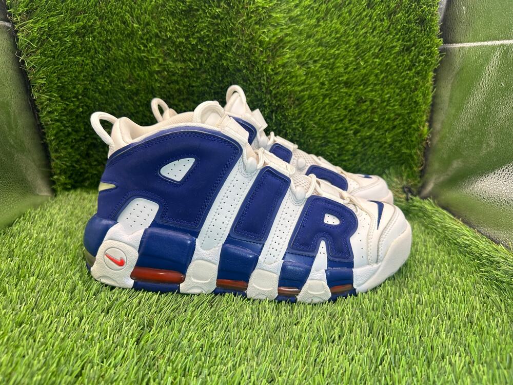 Nike Air More Uptempo 921948-101 Athletic Shoes Men 8.5 White Leather Basketball